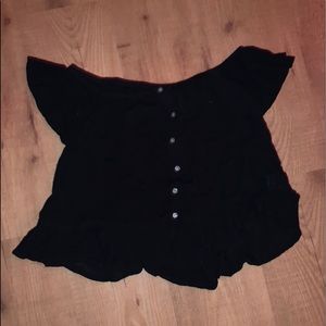 Black high cut blouse